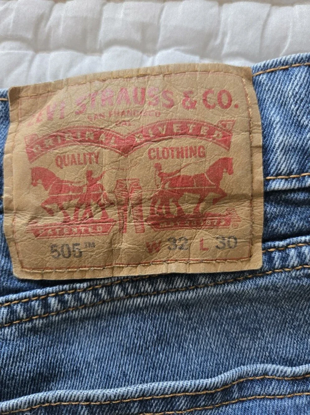 Levi 505 Men's 32x30 Blue Denim Jeans